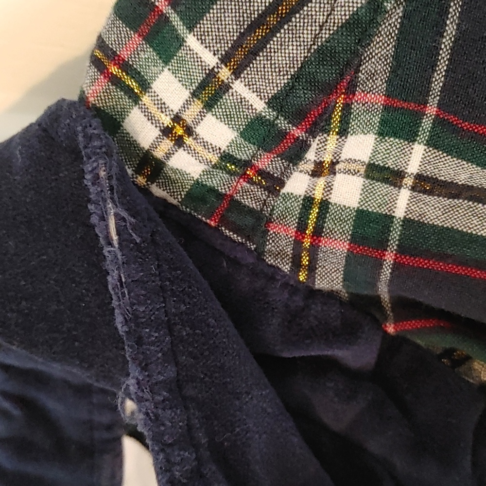 Vintage Holiday Long Sleeve Button Down Womens Sz Medium Plaid Metallic Velvour - Picture 9 of 10